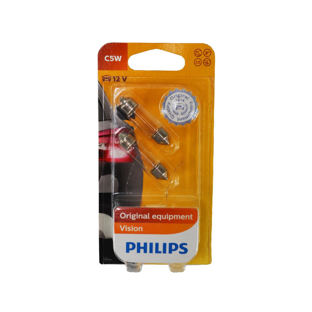 Лампа салону 35 мм C5W 12V (компл. 2 шт) Standard Vision Philips
