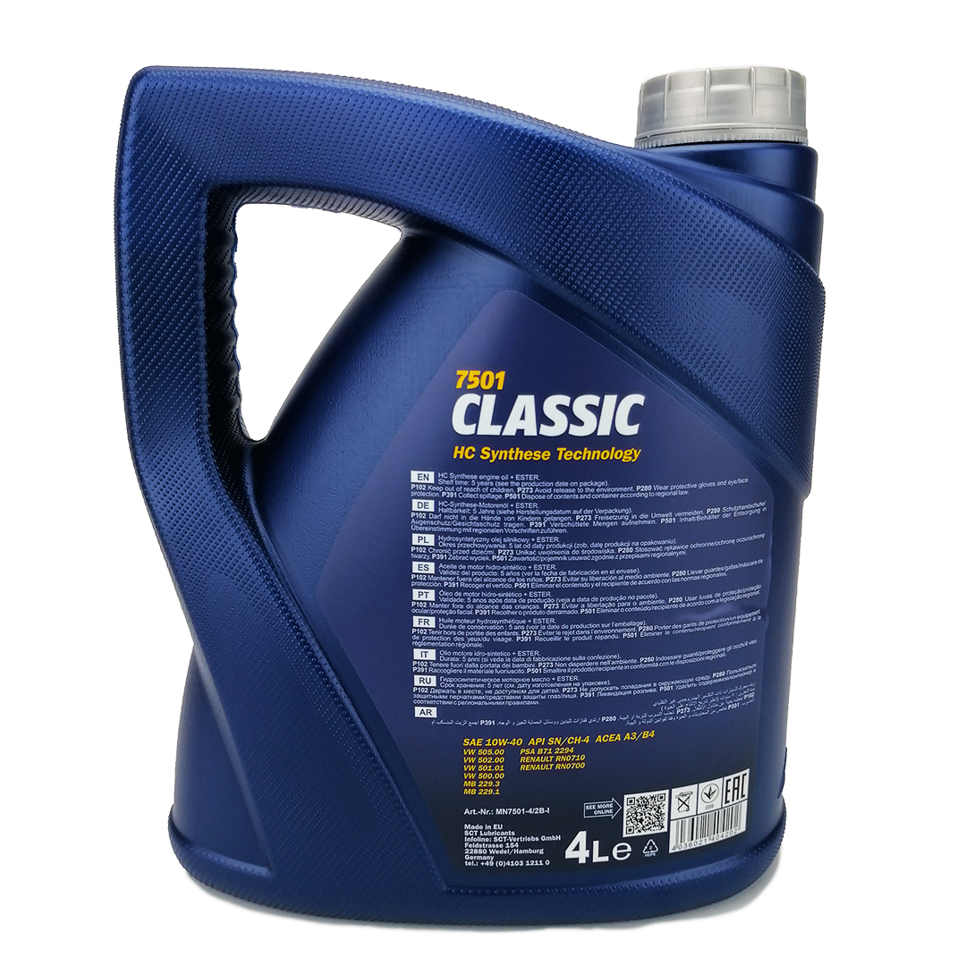 Олива моторна 10W-40 4л Classic Mannol