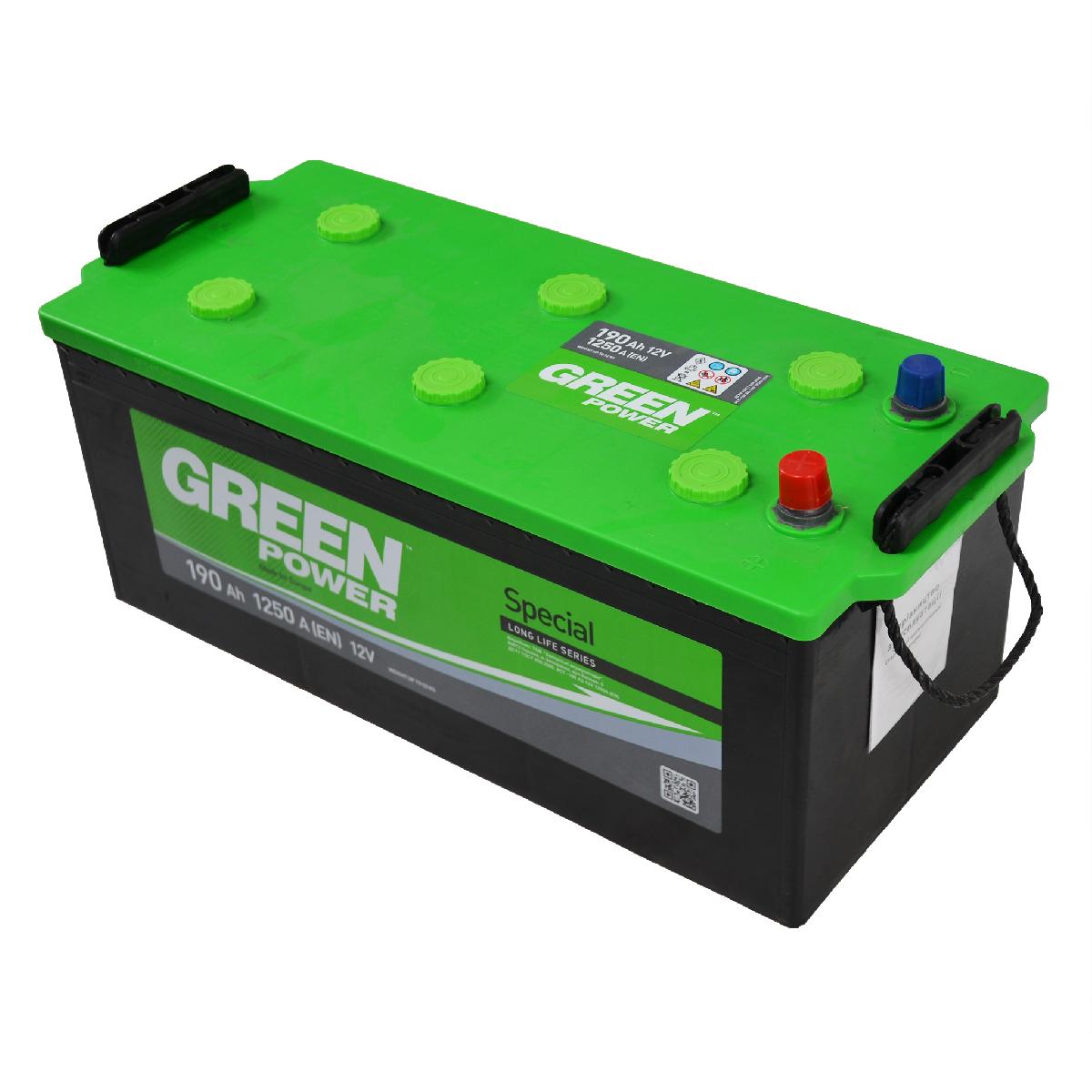 Акумулятор 190 А/год + лівий 1250 А Green Power