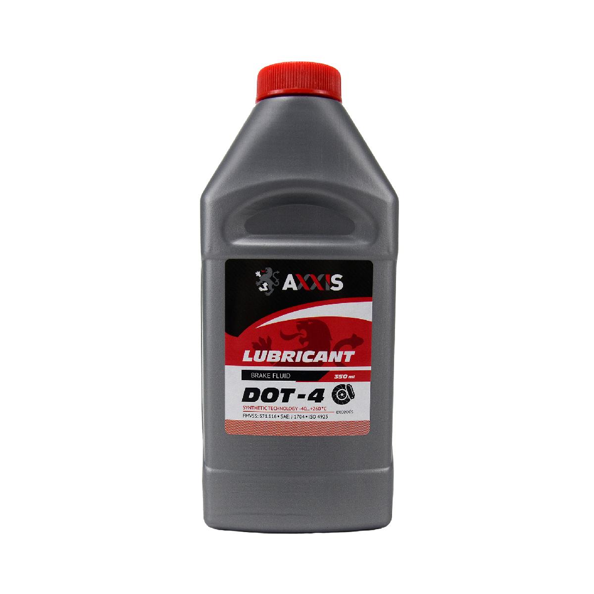 Гальмівна рідина 350 мл ДОТ-4 Brake Fluid Axxis
