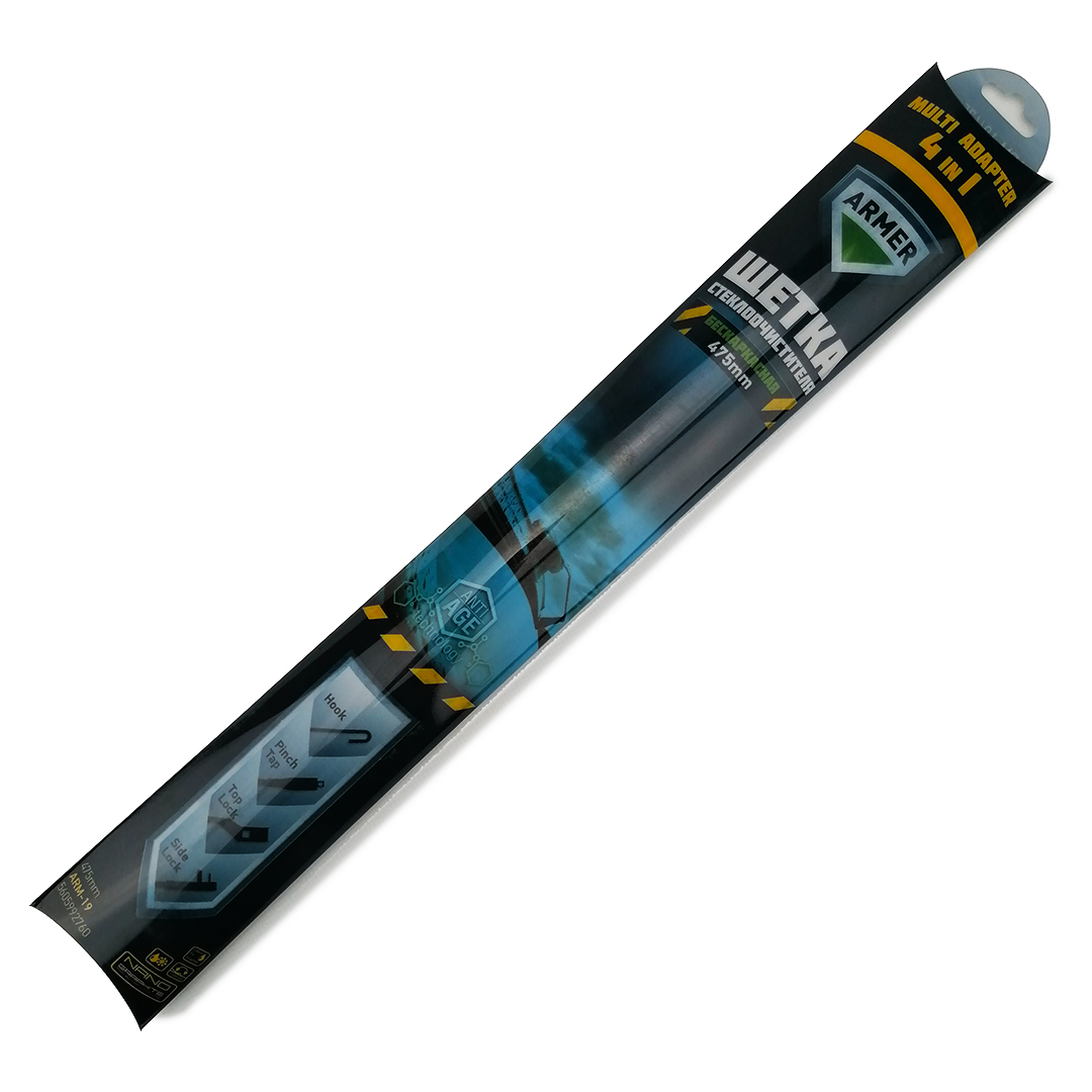 Щітка склоочисника 475 мм безкаркасна Multi-Clip Armer