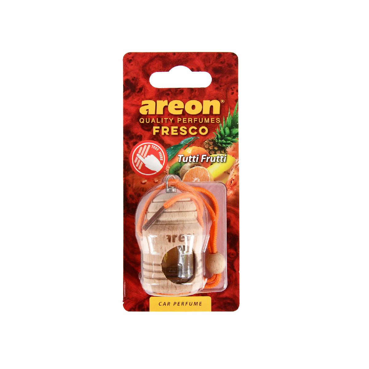 Освежитель салона на зеркало жидкий 4 мл Tutti Frutti (Тутті Фрутті) Fresco Areon