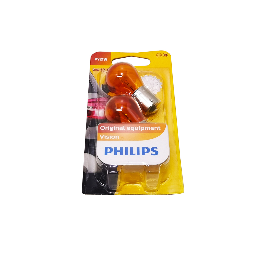 Лампа повороту помаранчева PY21W 12V(компл. 2 шт)  BAU15s Vision Philips
