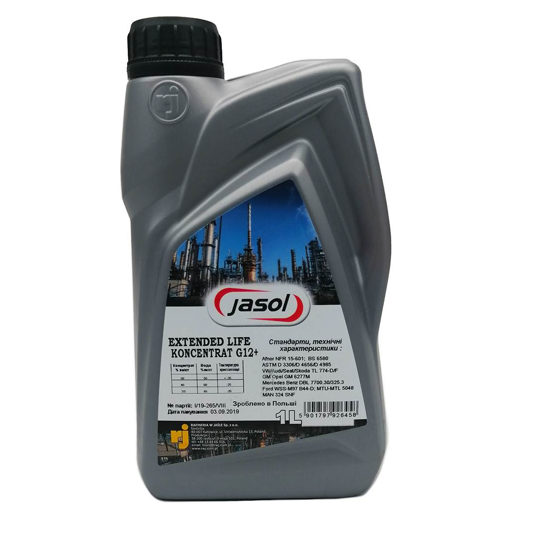 Тосол антифриз (охолоджуюча рідина) 1л червоний -75 G-12+ (концентрат) Jasol