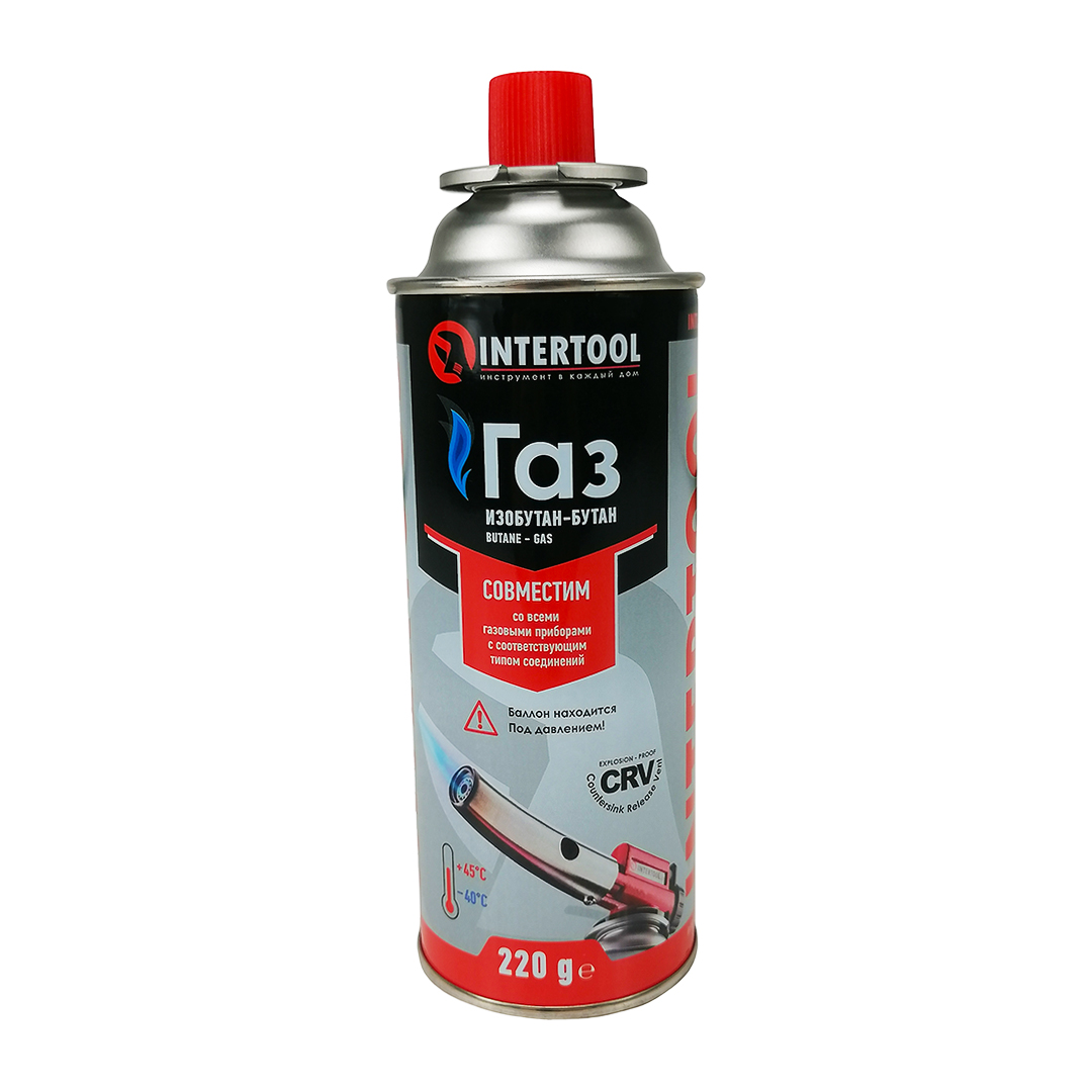 Балон газовий цанговий всесезонний 220 гр CRV Intertool