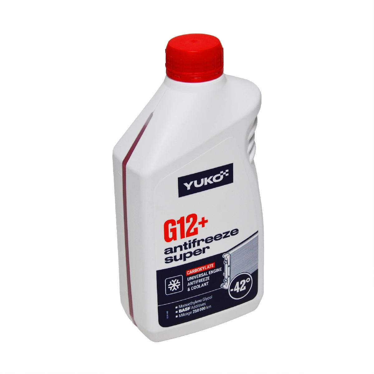 Тосол антифриз (охолодна рідина) 1л червоний -42 G-12+ Carboxylate Yuko