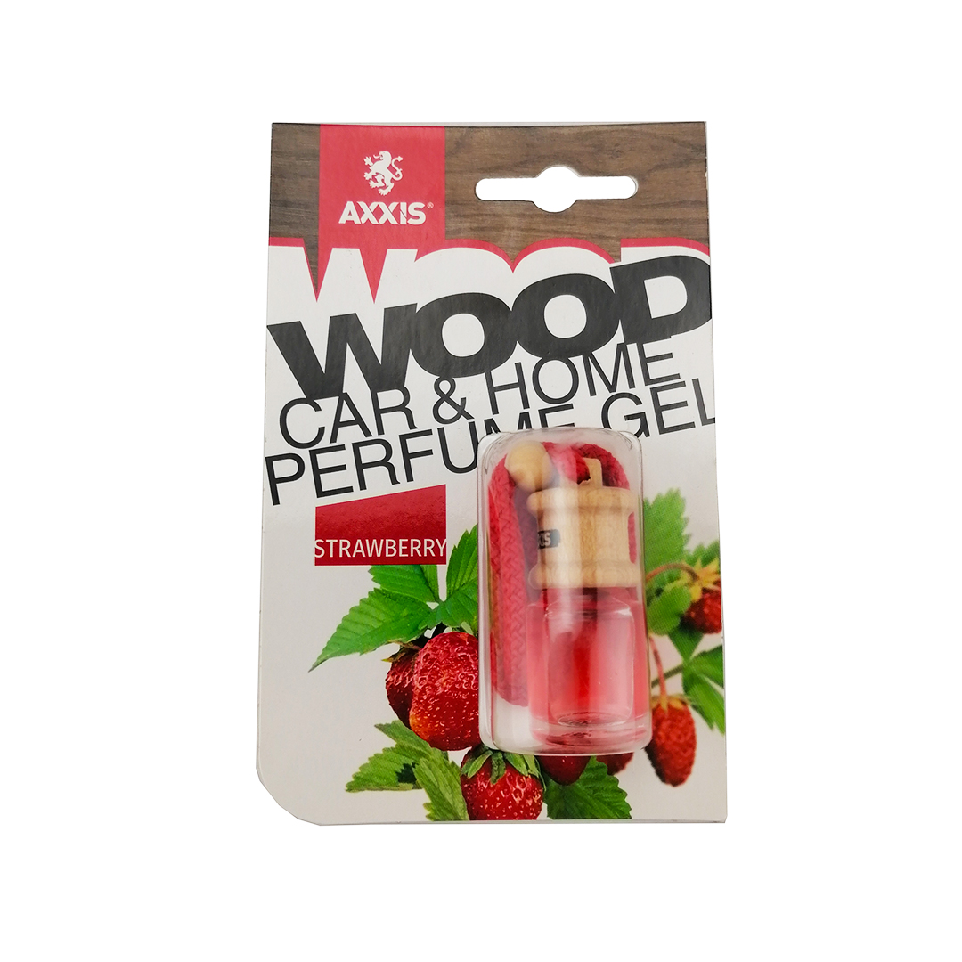 Освежитель салона на зеркало рідкий 5 мл Strawberry (Полуниця) Wood Axxis