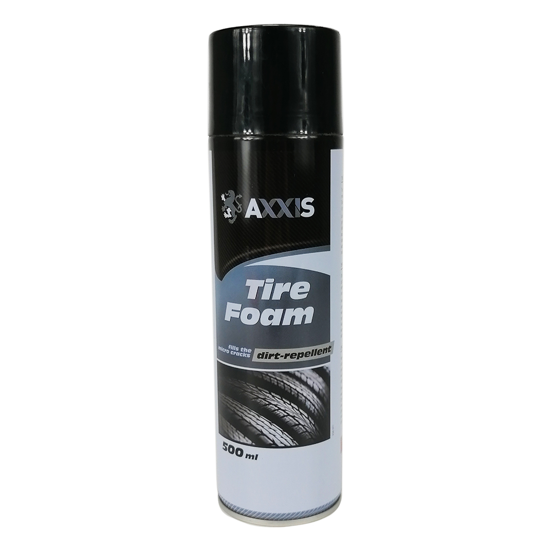 Поліроль шин 500 мл пінний аерозоль Tire Foam Axxis