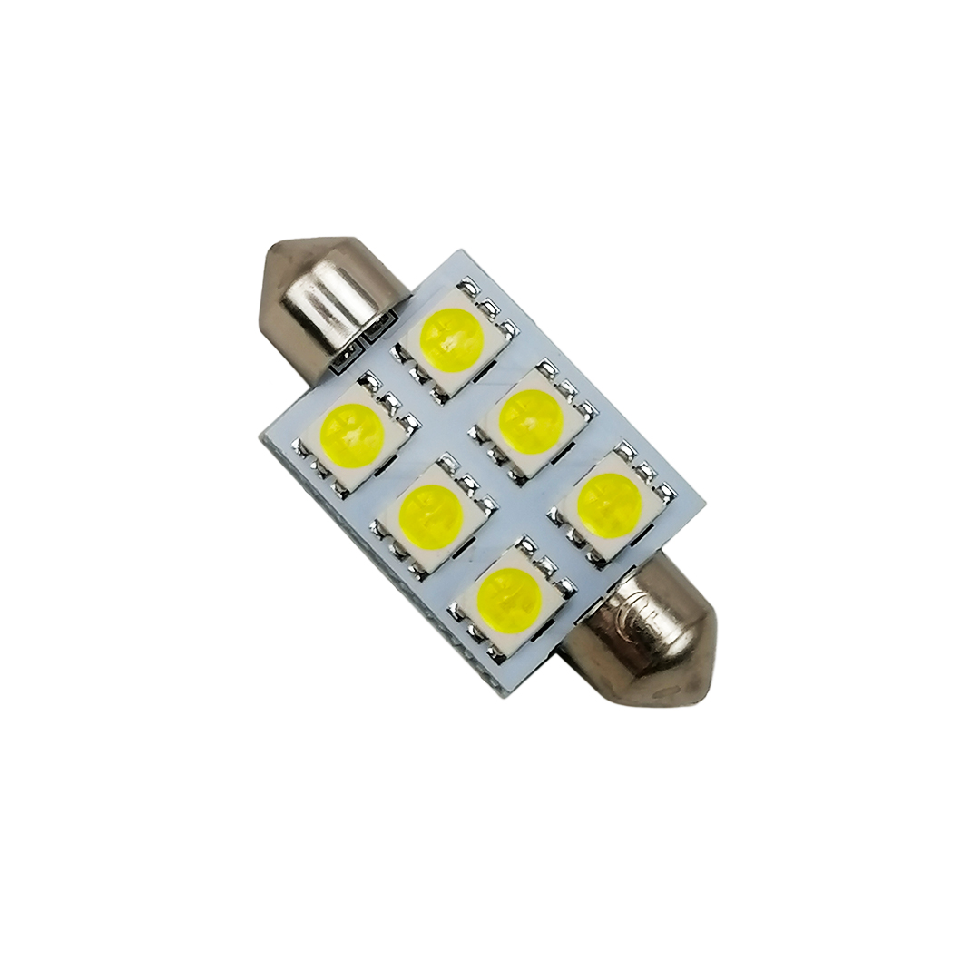 Лампа салону LED 39 мм T11 24V 6 діодів WHITE Tempest