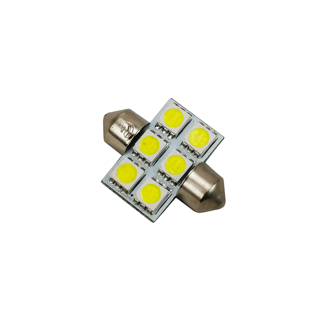Лампа салону LED 31 мм T11 24V 6 діодів WHITE Tempest