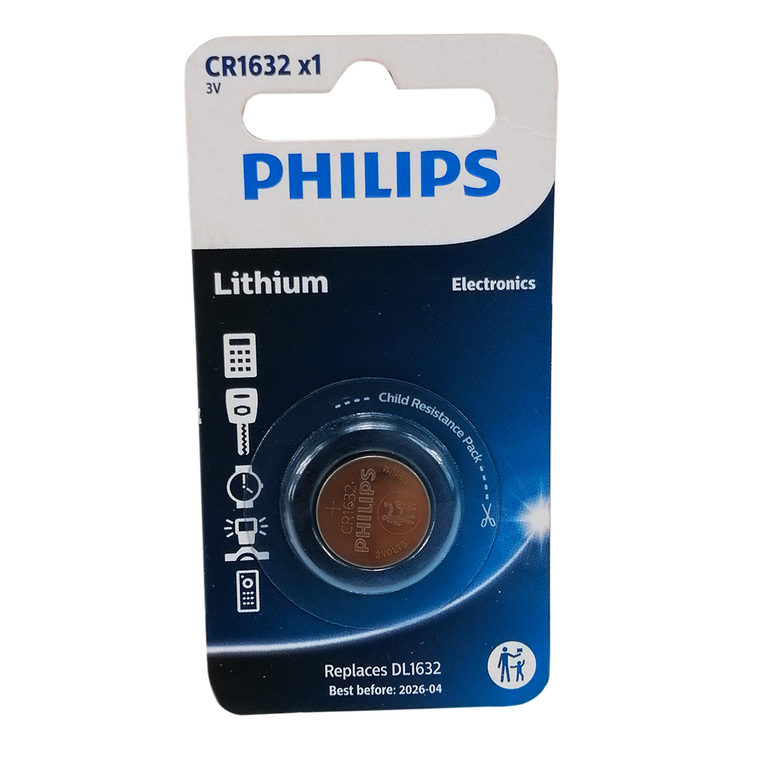 Батарейка CR1632 - 3.0V coin blister (16.0x 3.2) - Lithium Philips