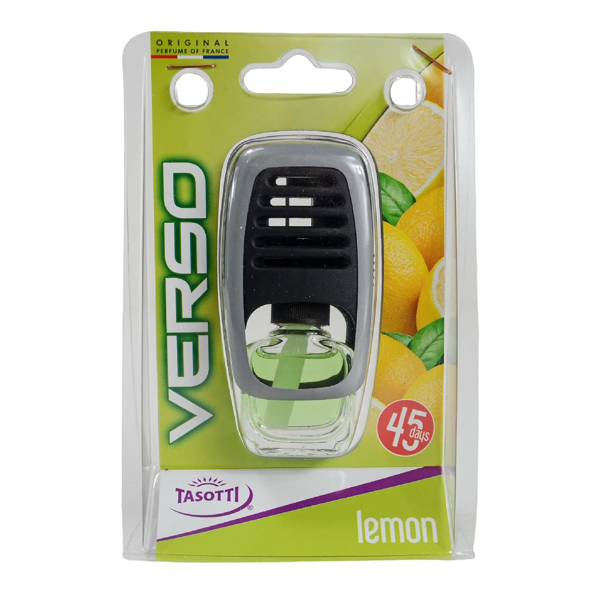Освіжувач салону на дефлектор рідкий 8 мл Lemon (Лимон) Verso Tasotti