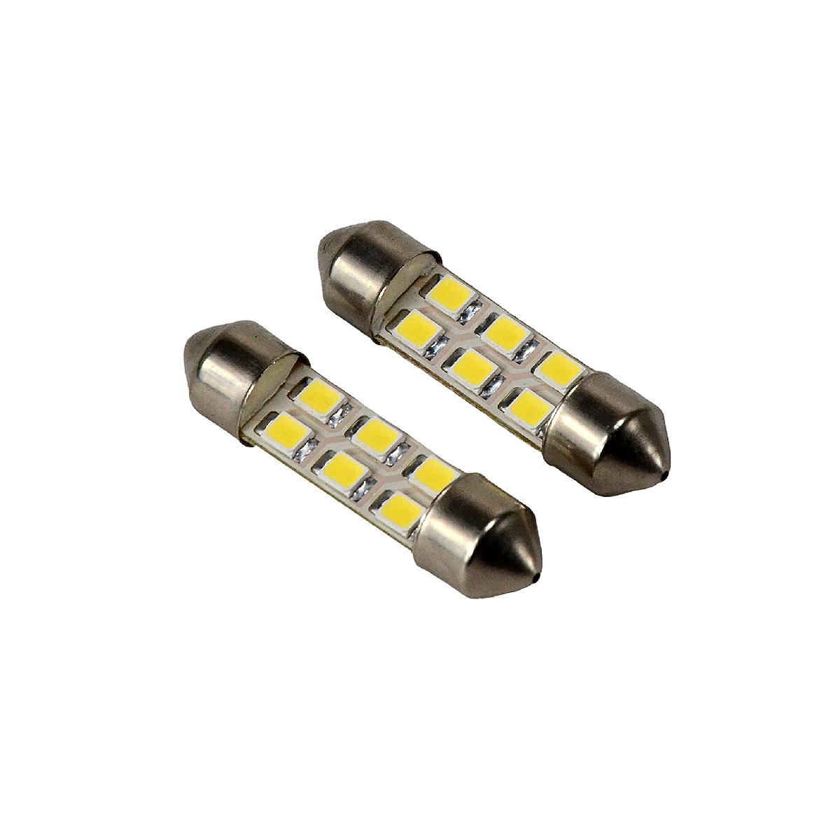 Лампа салону LED T11 24V (компл. 2 шт) 35 мм біла Crystal