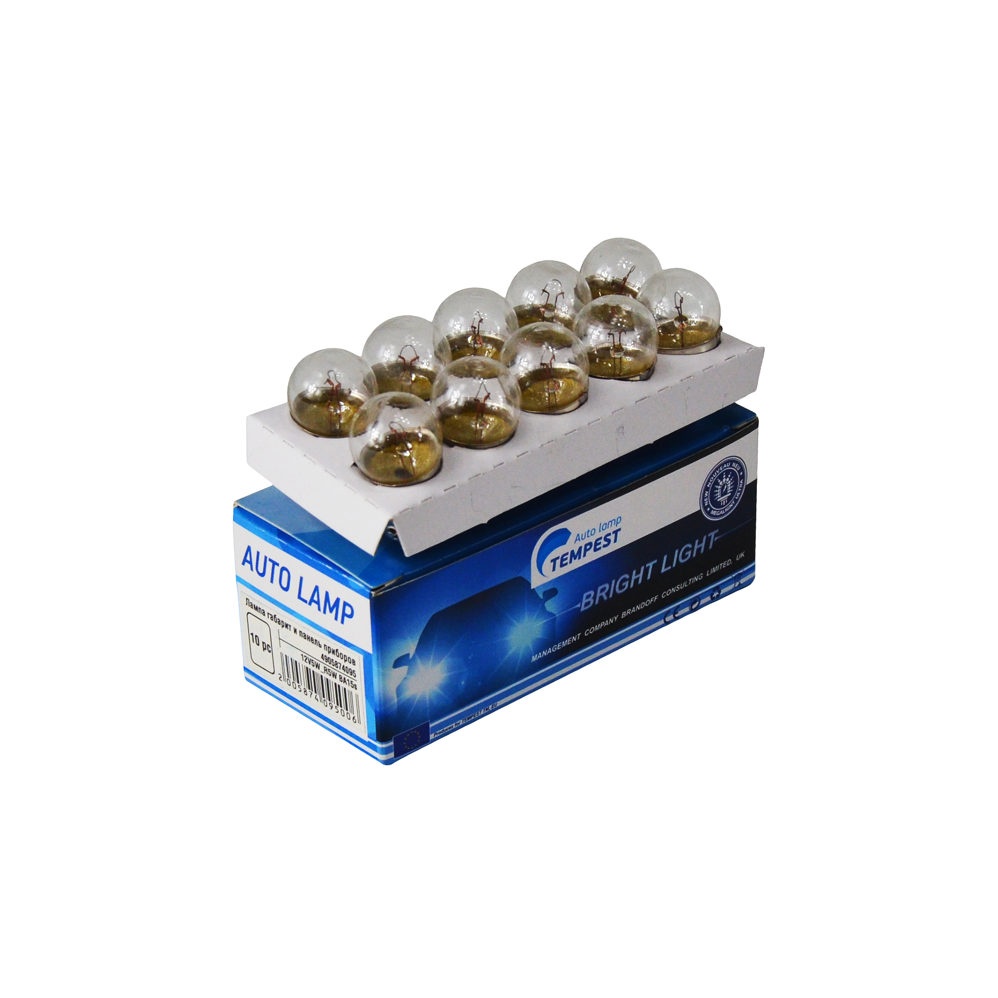 Лампа габариту 5W 12V (в упак. 10 шт) Tempest