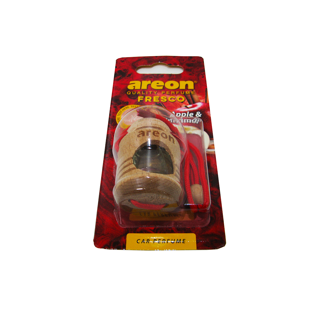 Освіжувач салону на дзеркало рідкий 4 мл Apple & Cinnamon (Яблуко-кориця) Fresco Areon