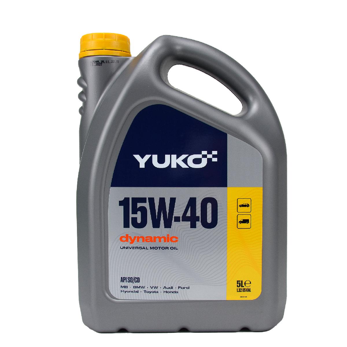 Олива моторна 15W-40 5л Dynamic Yuko