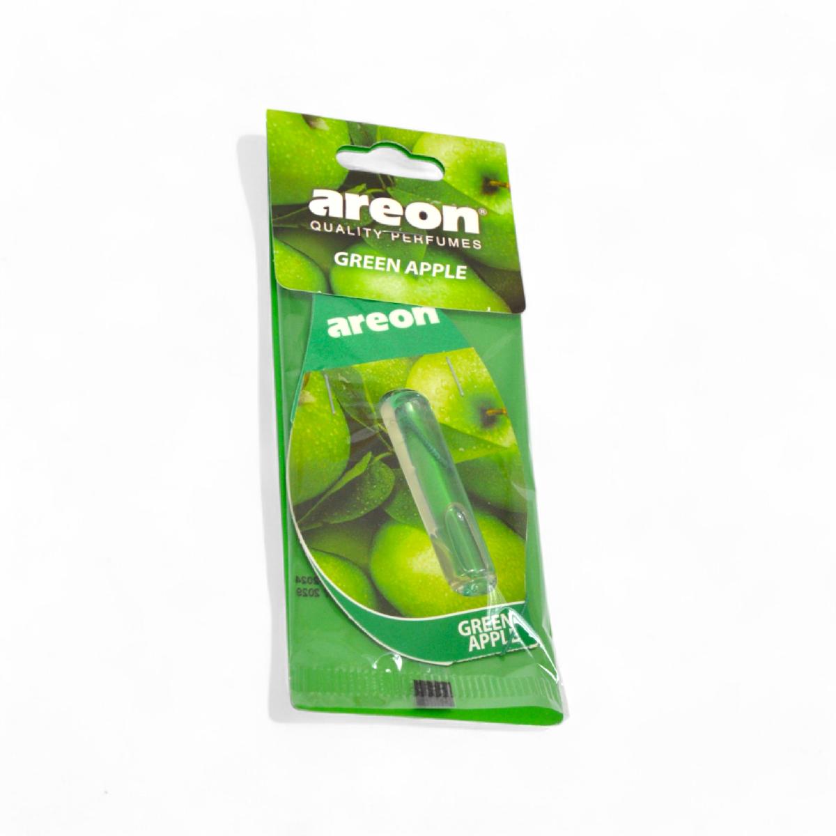 Освіжувач салону на дзеркало рідкий 5 мл Green Apple (Зелене яблуко) Liquid Areon