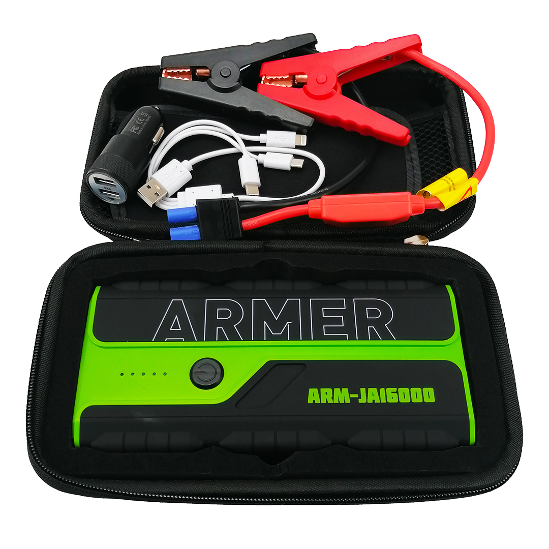 Зарядно-пусковий пристрій автономний Power Booster12V 16000 mAh 800 A Armer