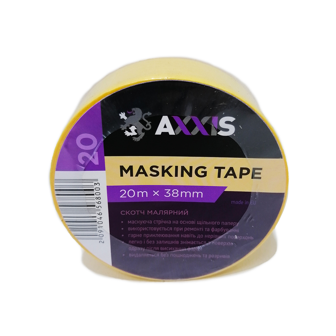Скотч малярний 38 мм х 20 м Axxis