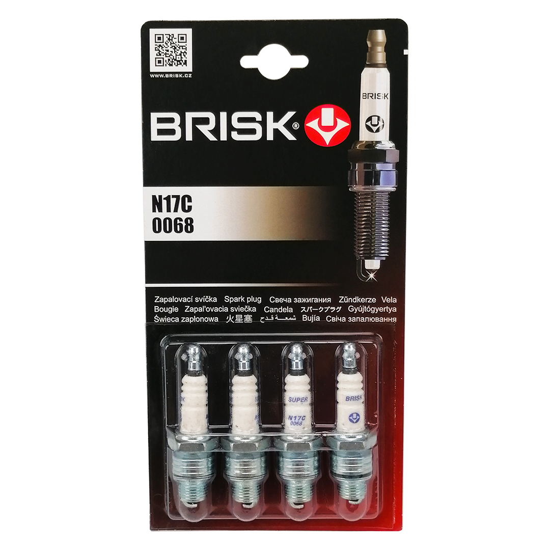 Свічка запалювання N17C (компл. 4 шт) у блістері 402 дв., 2401, 2410 Super Brisk 