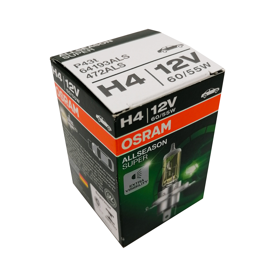 Лампа Н4 12V Р43 60/55W +30 всепогодка Osram