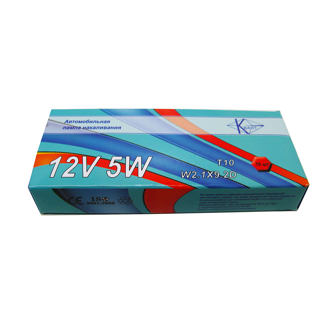 Лампа б/ц W5W 12V Квант