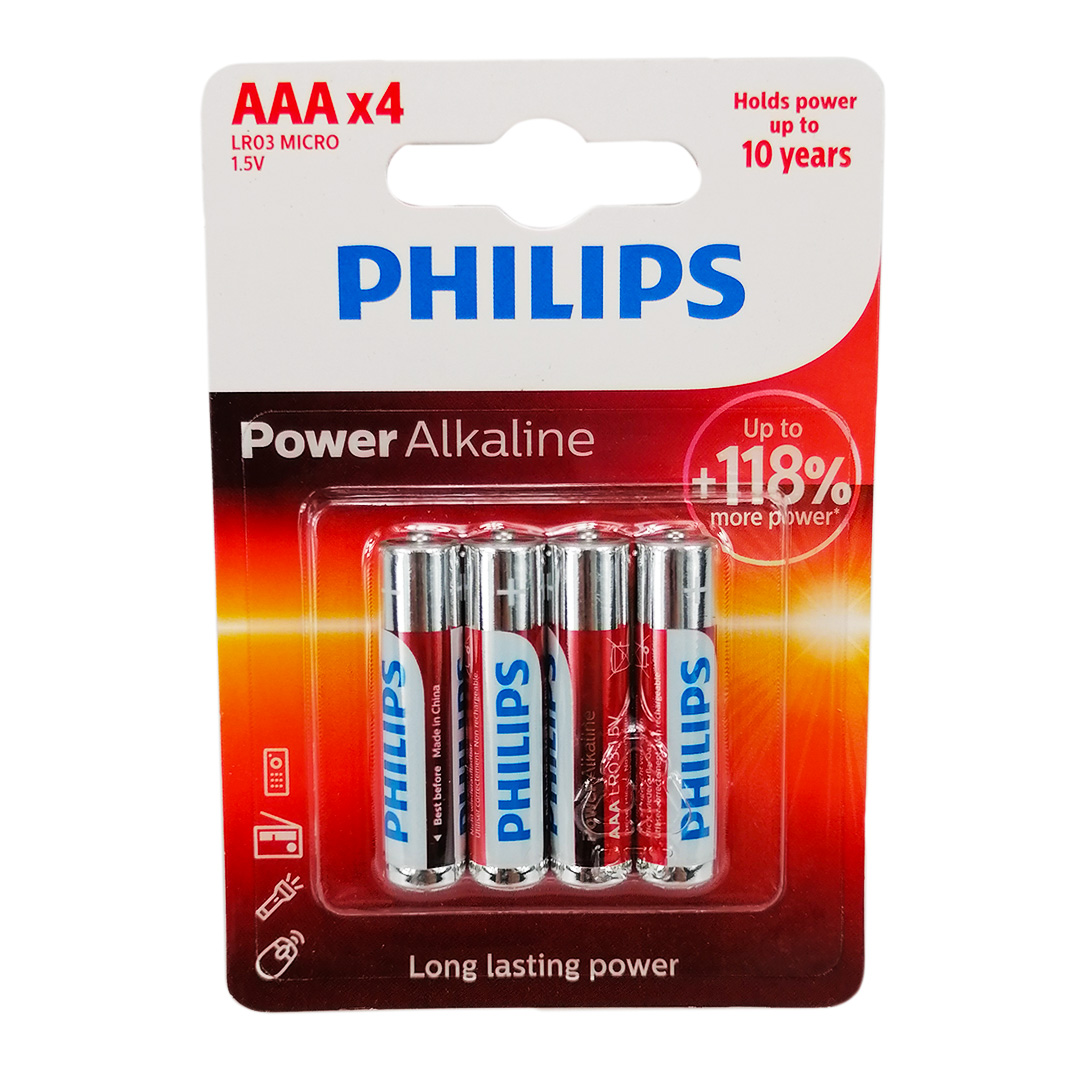 Батарейка LR03/AAA (в упак. 4 шт) Power Alkaline Blister Philips