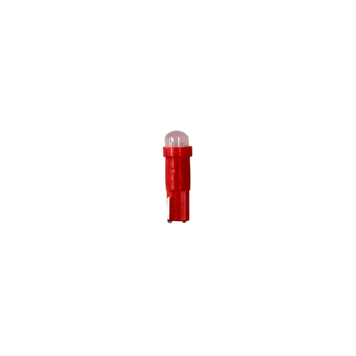 Лампа щитка приладів LED T5-01W 24V 1 діод червона Tempest