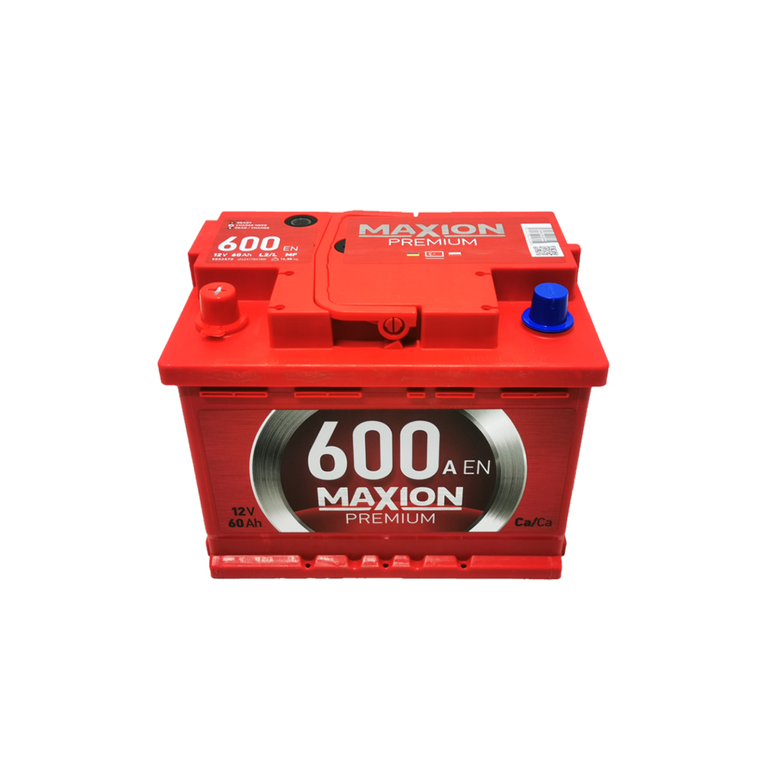 Акумулятор 60 А/год + лівий 600 А Premium Maxion