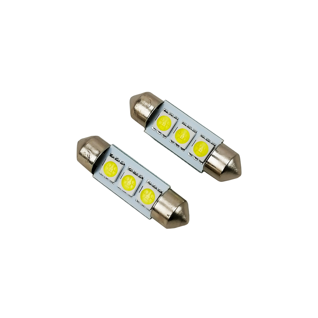 Лампа салону LED 36 мм T11 C5W 24V (компл. 2 шт) 3 діода Tempest