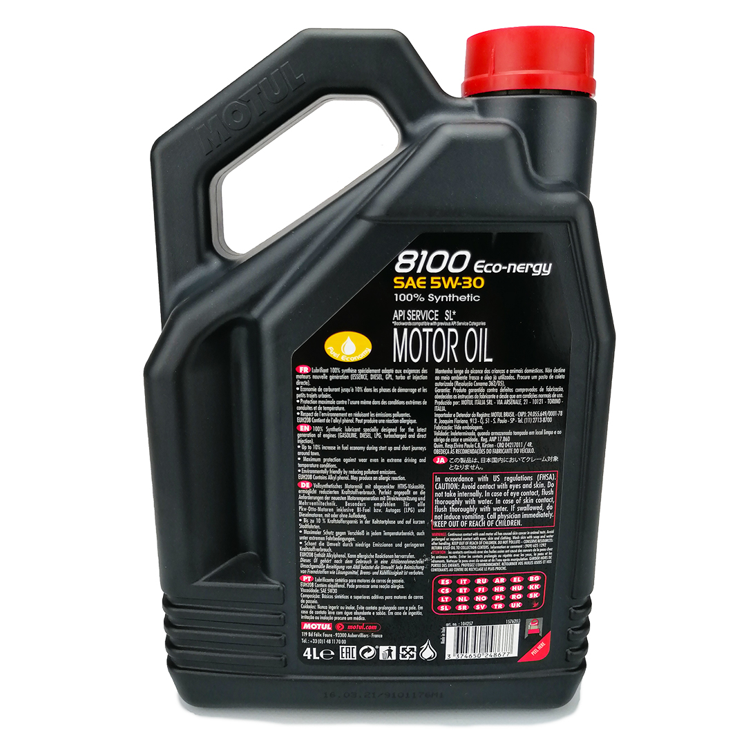 Олива моторна 5W-30 4л Eco-Nergy 8100 Motul