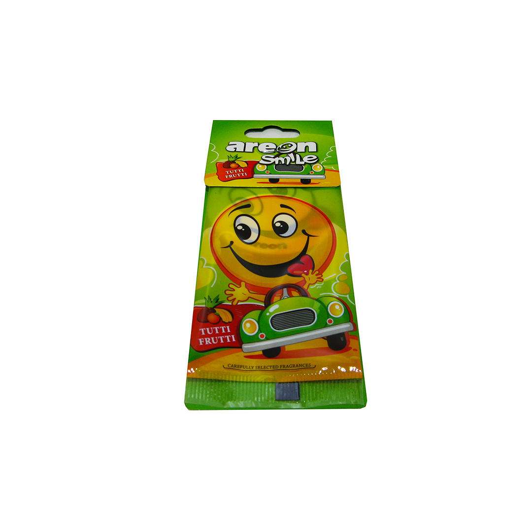 Освіжувач салону на дзеркало сухий Tutti Frutti (Тутті Фрутті) Smile Dry Areon