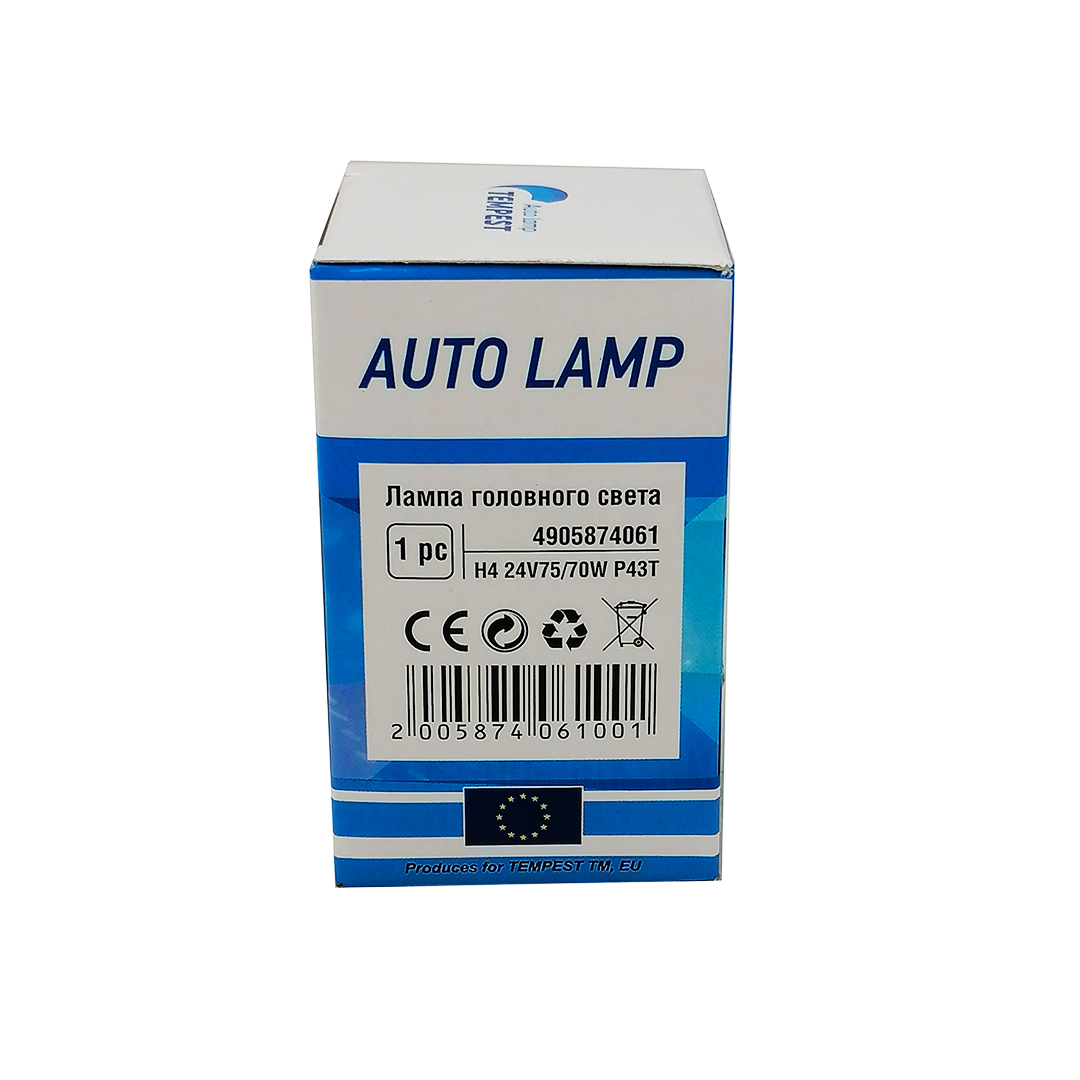 Лампа Н4 24V Р43 75 / 70W Tempest