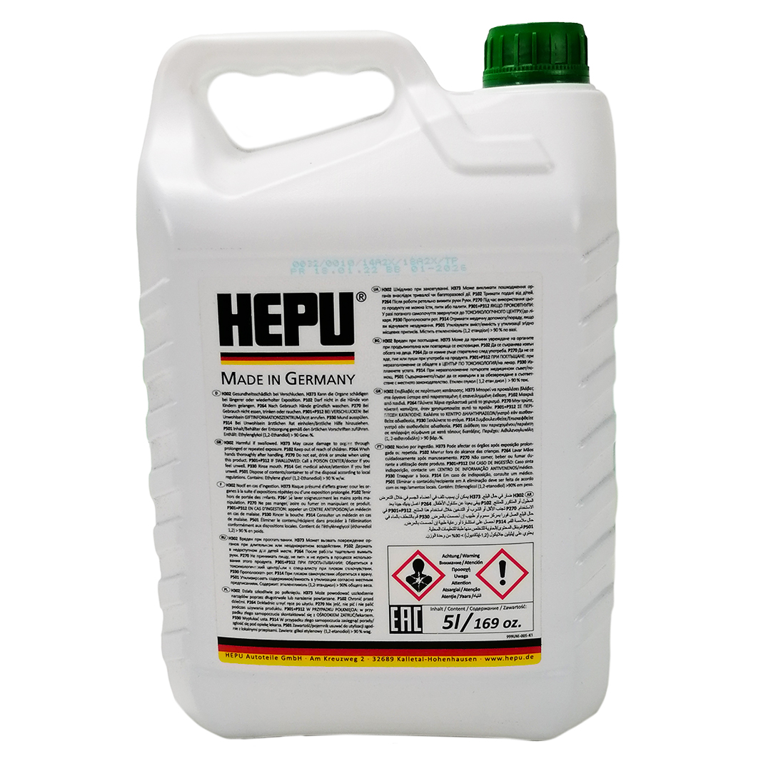 Тосол антифриз (охолоджуюча рідина) 5л зелений -80 G-11 (концентрат) Hepu