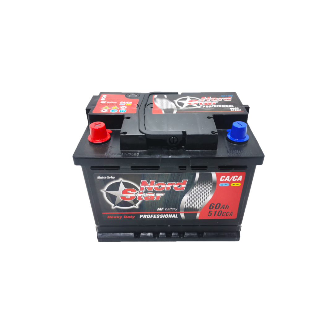 Акумулятор 60 А/год + лівий глазок 510 А Professional Nord Star