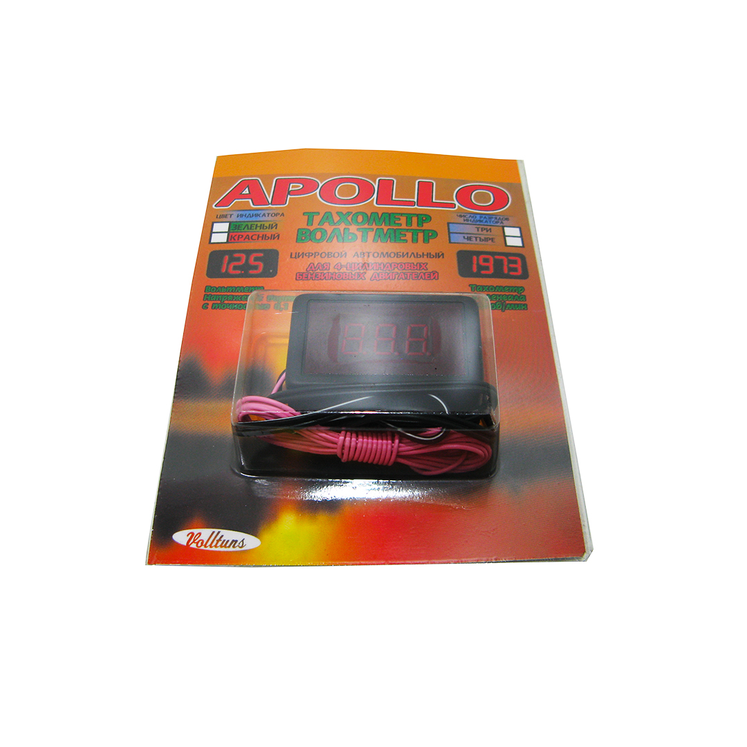 Прилад тахометр вольтметр 12 V Apollo